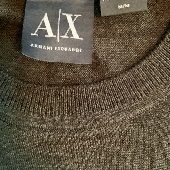 Armani Exchange size medium lightweight Charcoal Crewneck Sweater - Picture 3 of 4